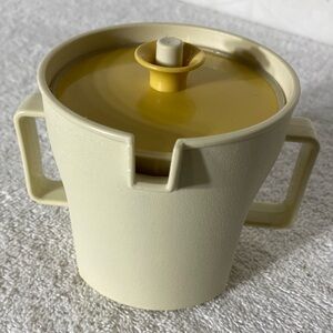 Vintage Tupperware Beige Creamer With Harvest Gold Lid